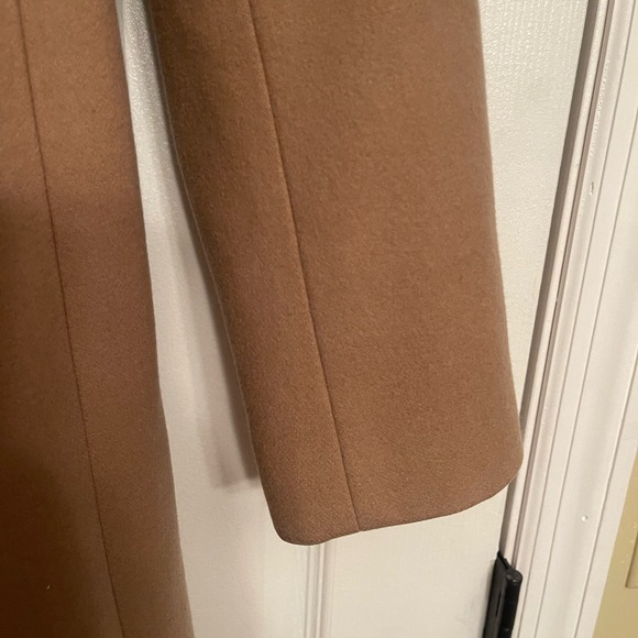 Authentic J.Crew coat Uptown Ruffle collar 10 tan $398 - Picture 5 of 7